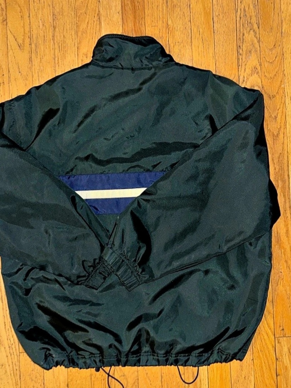 Gap VTG Fleece-Lined Windbreaker w/ Reflective Stripe - Green & Navy - Medium - Picture 8 of 10